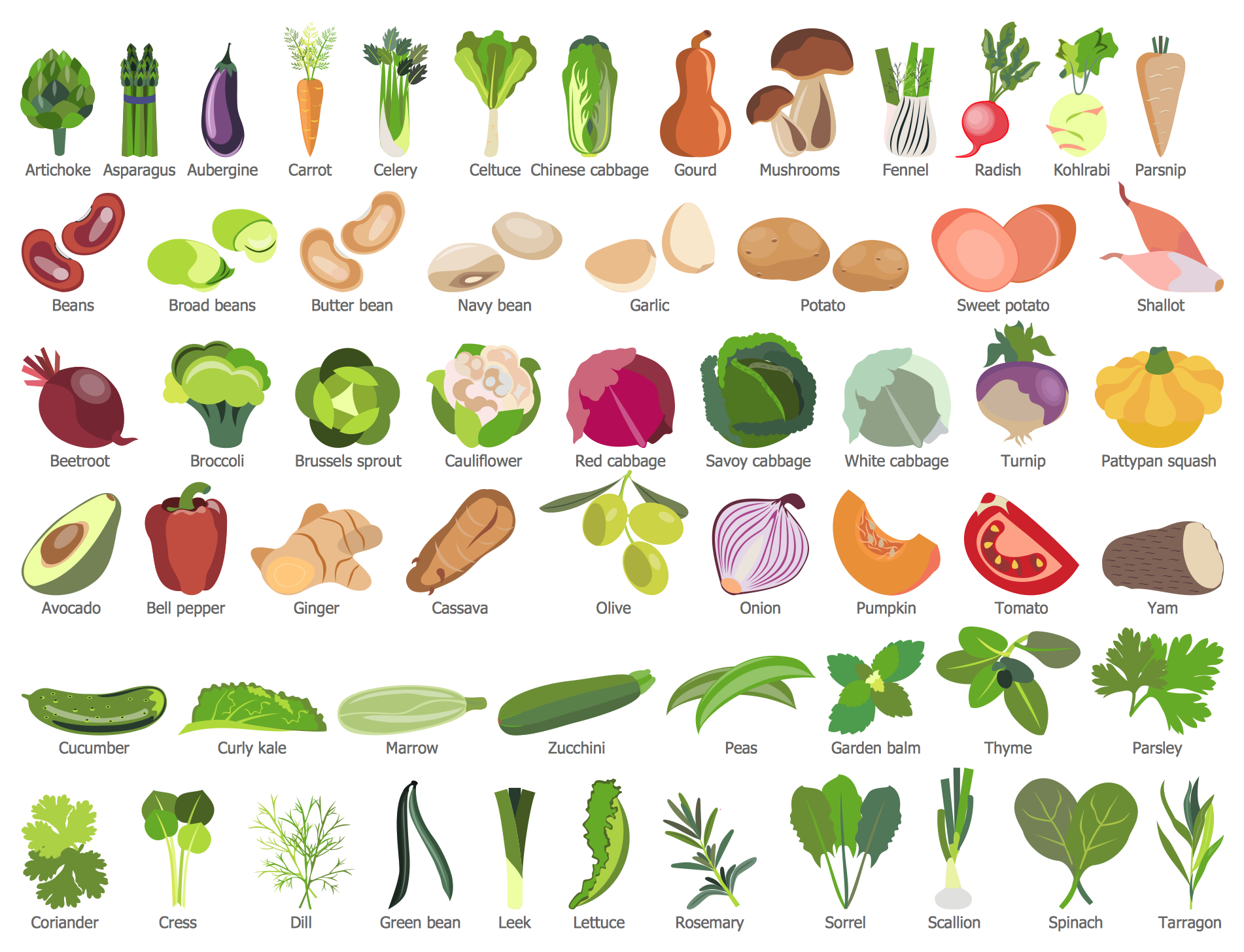 Design Elements — Vegetables and Herbs