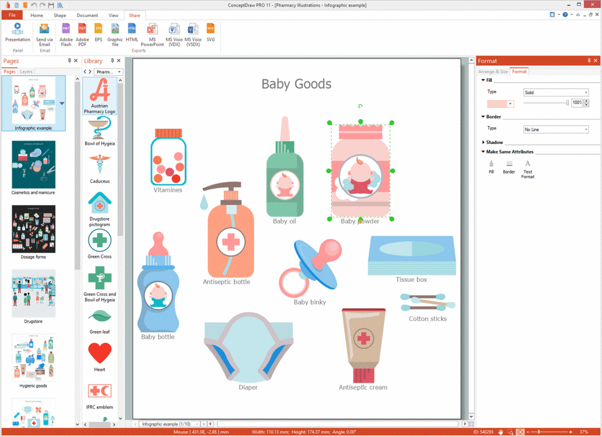 Pharmacy Illustration solution for Microsoft Windows and Apple macOS 