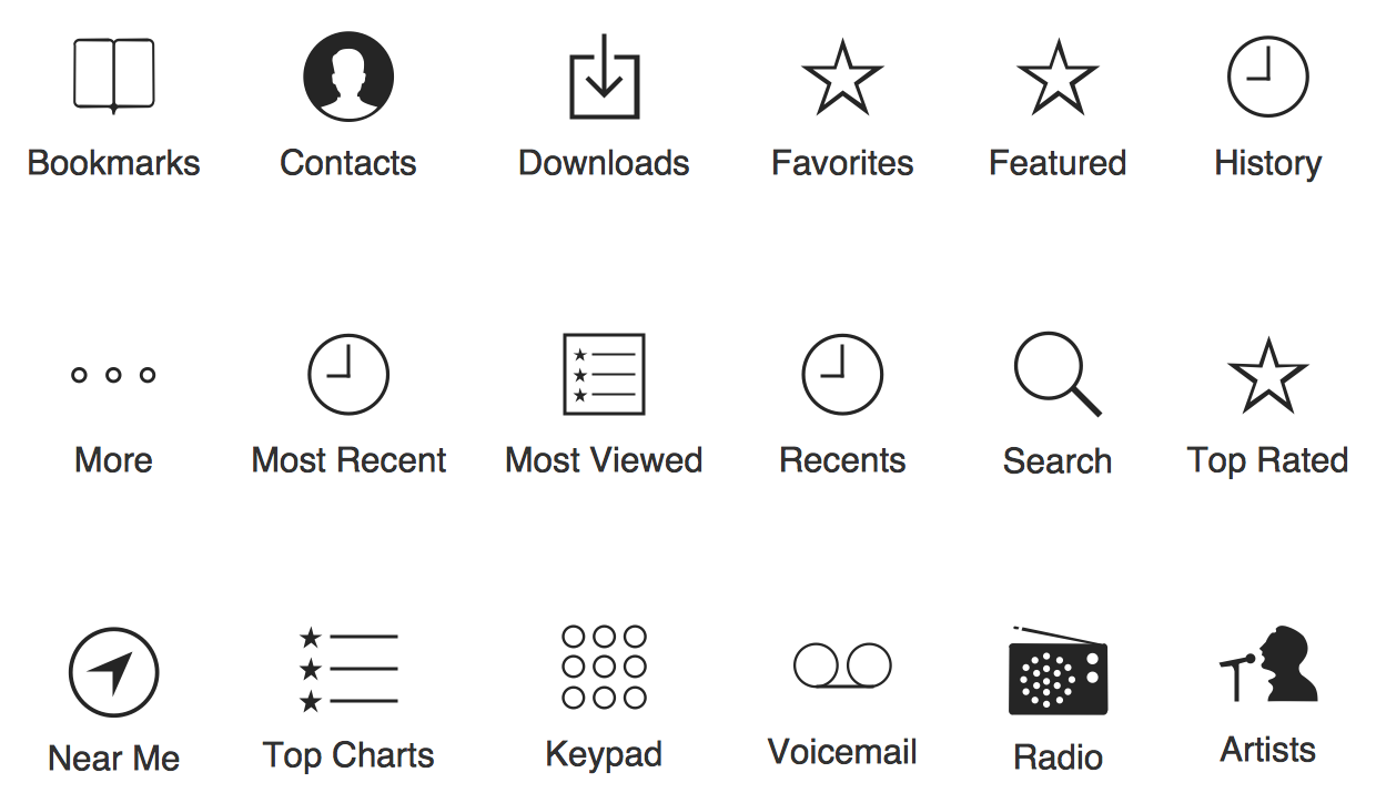 Design Elements — iPhone Tab Bar Icons