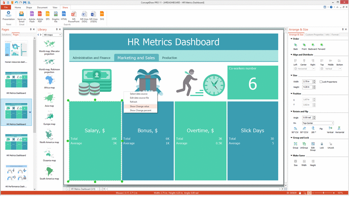 HR Dashboard Solution for Microsoft Windows and macOS