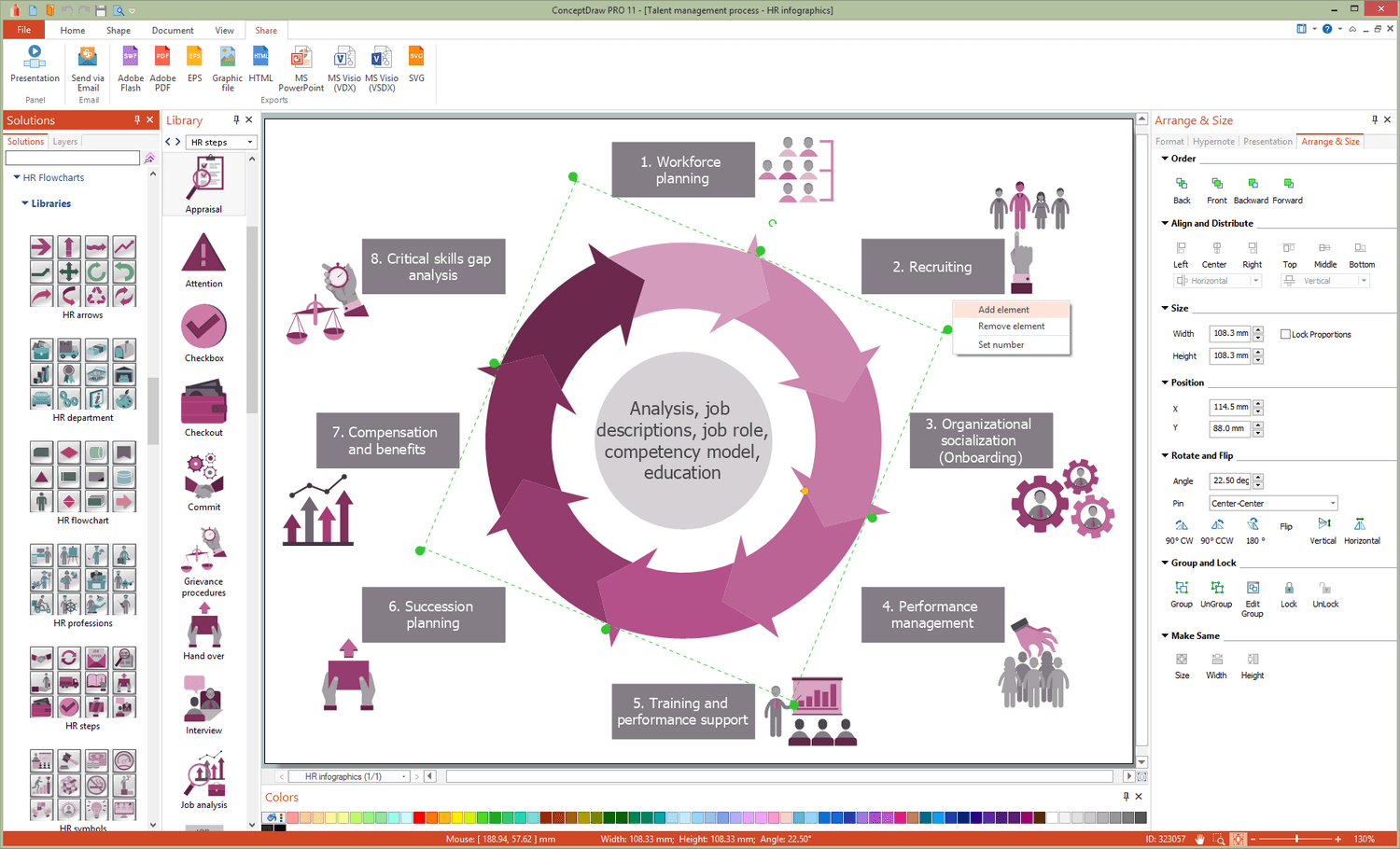 HR Flowcharts Solution for Microsoft Windows