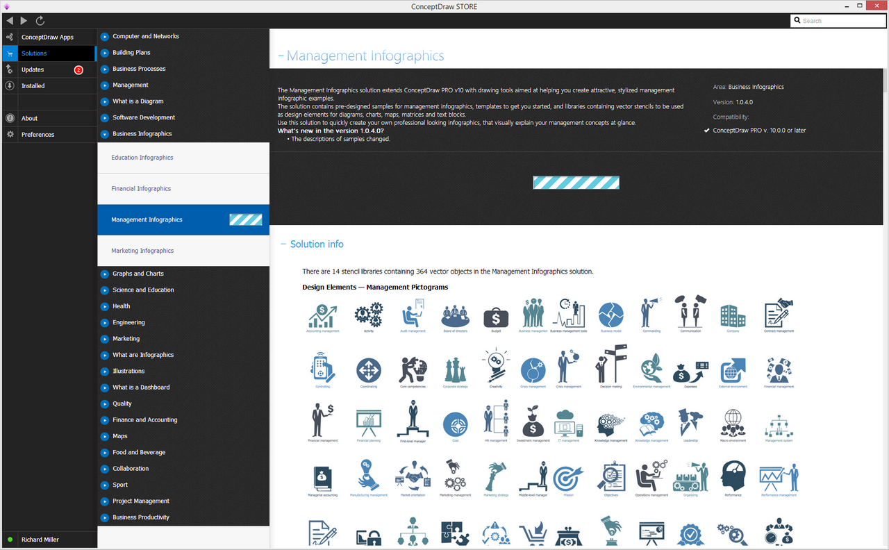 Management Infographics Solution - Install