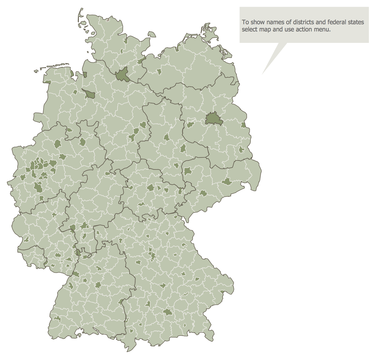 Map of Germany Districts