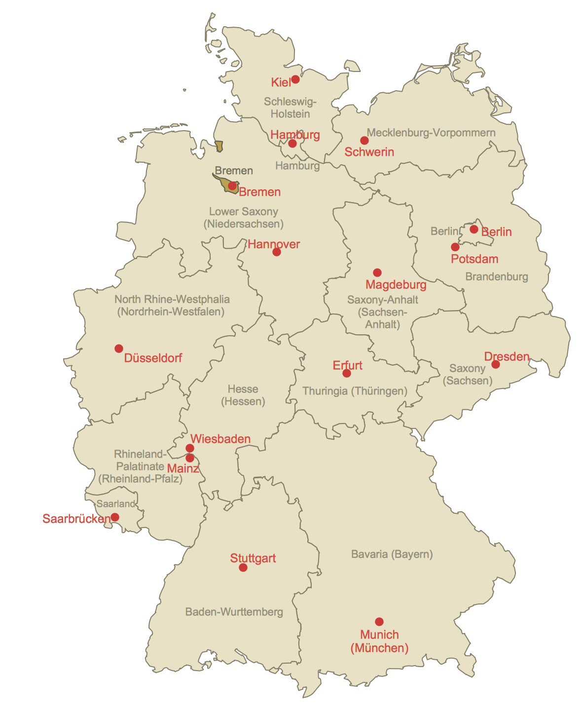 Locator Map of Bremen