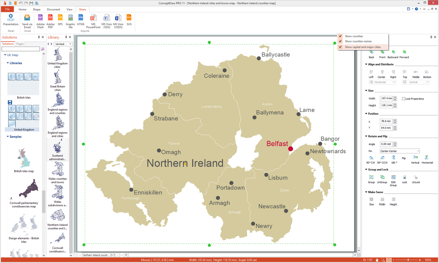 United Kingdom Map Solution for Microsoft Windows