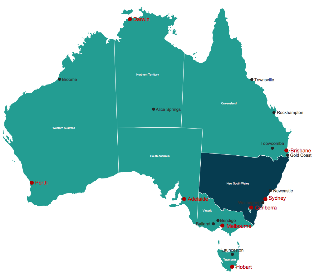 Australia Map Solution