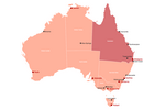 QLD in Australia Map