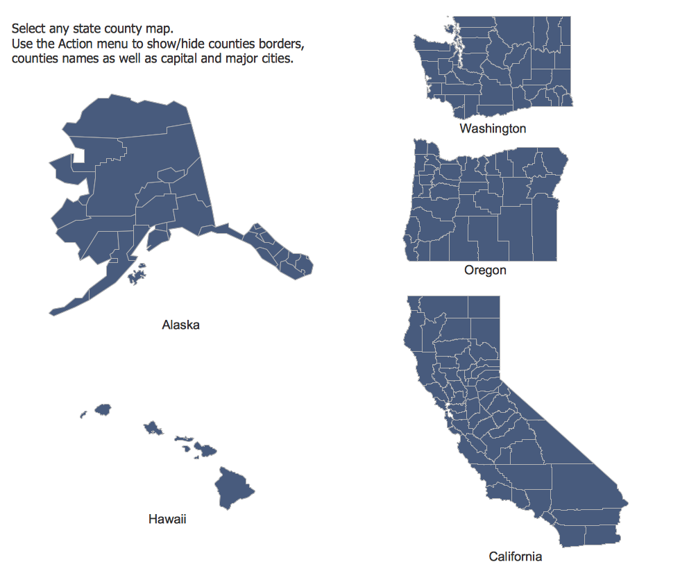 Design Elements — Map of US Pacific