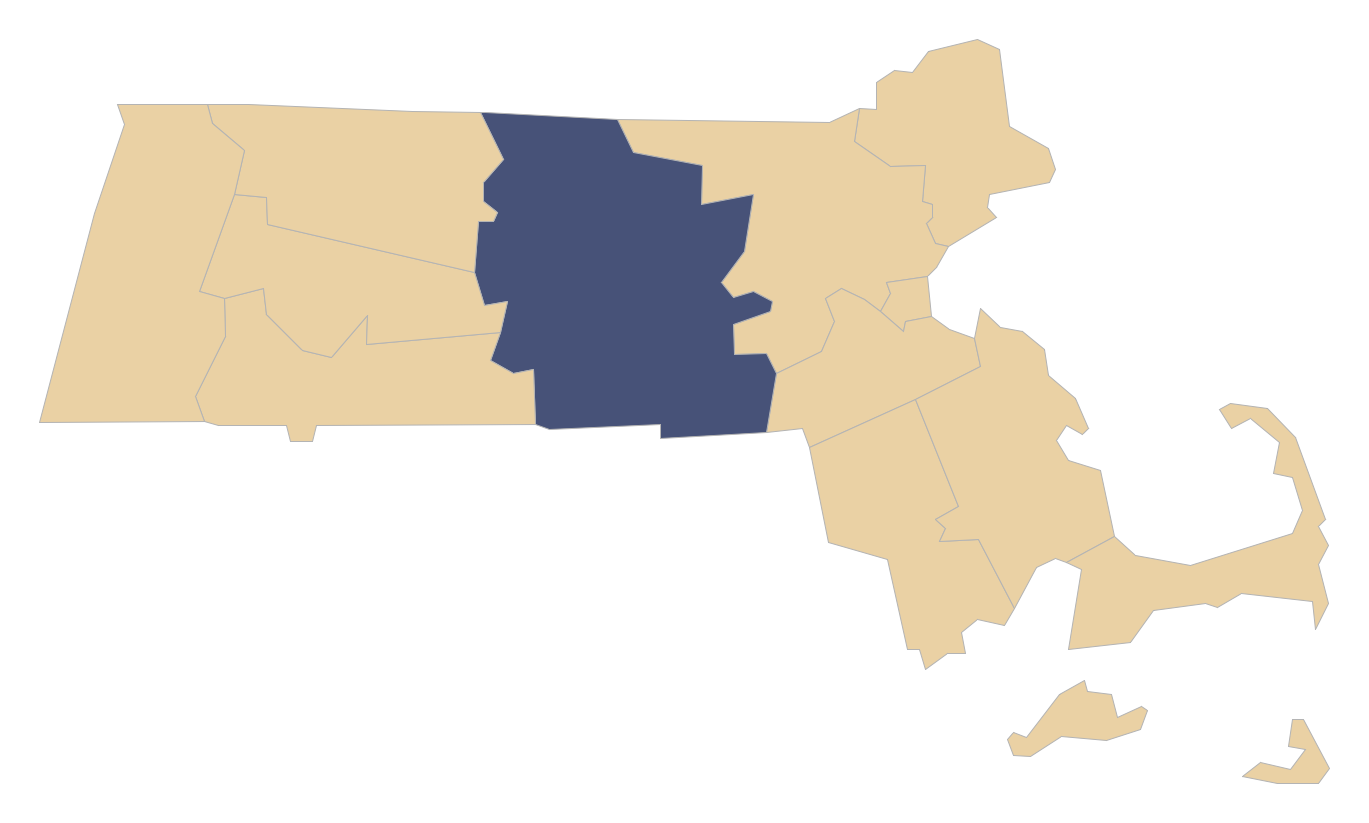 Massachusetts County Locator Map