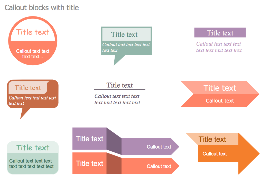 Marketing Infographics — Design Elements — Titled Callouts