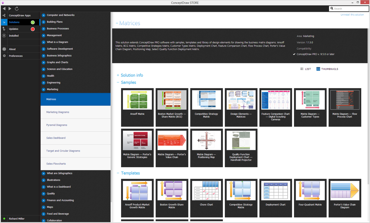 Matrices solution - Start Using