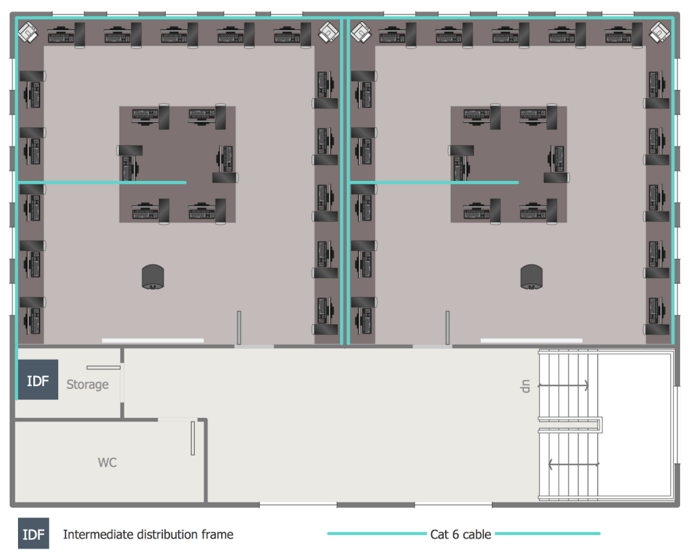 Second Floor Network Layout Plan