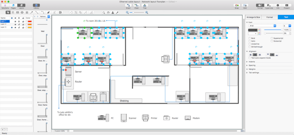 Network Layout Floor Plans Solution