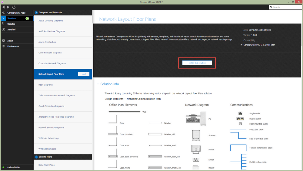 Network Layout Floor Plans Solution — Install