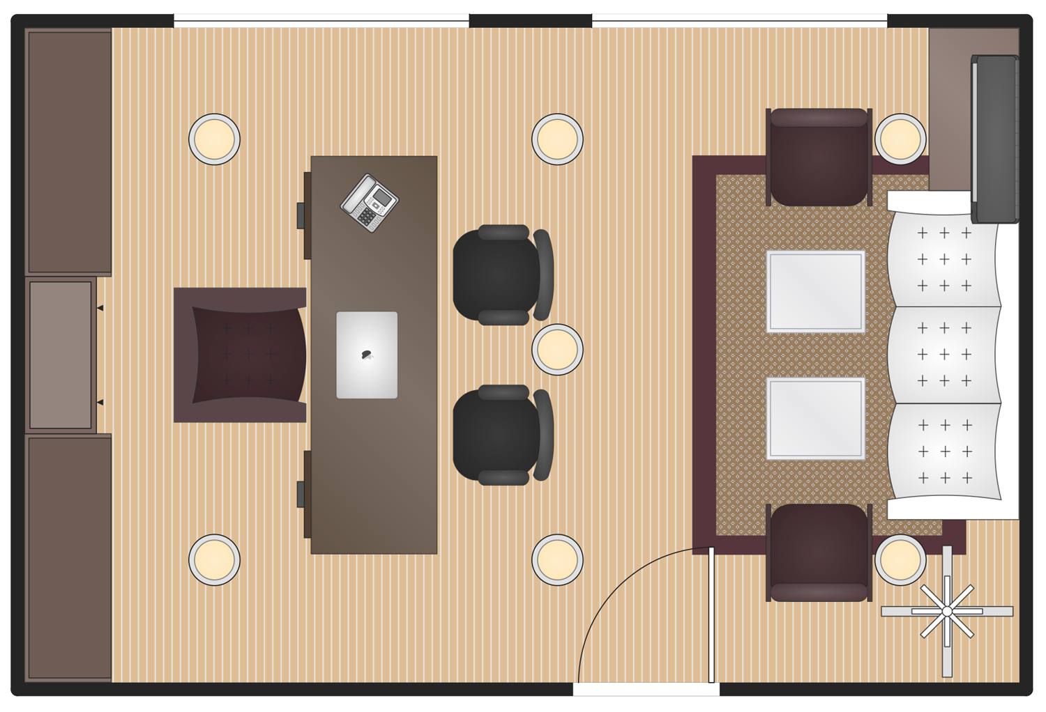 Executive Office Floor Plans  Office  Layout Plans  Solution ConceptDraw com