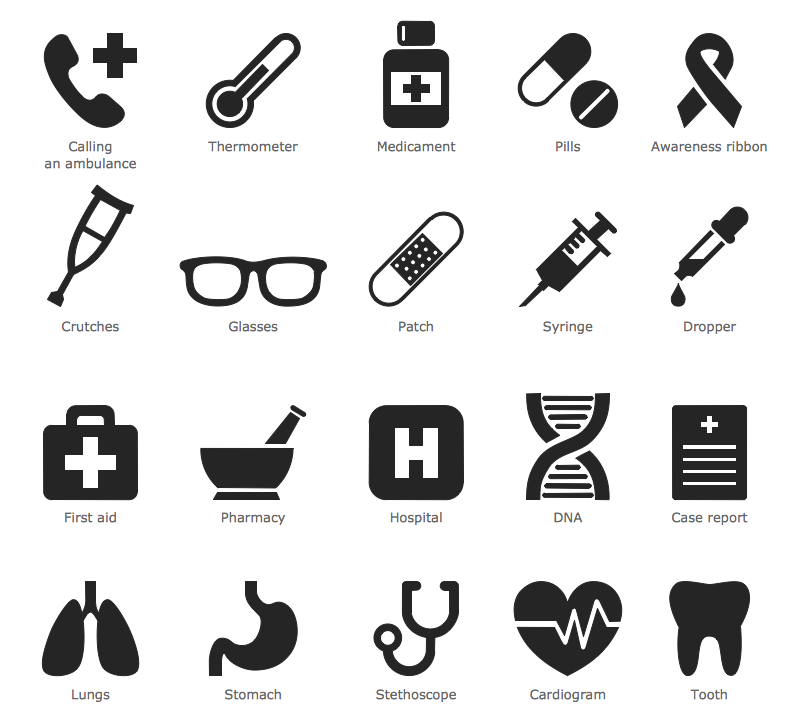 Design Elements — Medicine and Health Pictograms