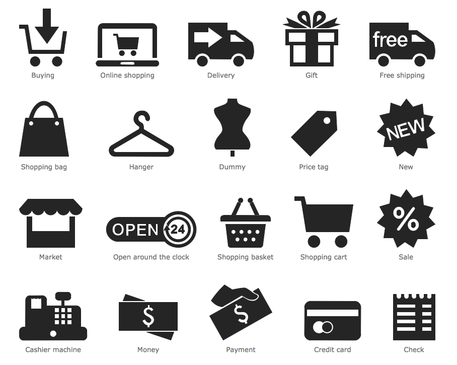 Design Elements — Shopping Pictograms