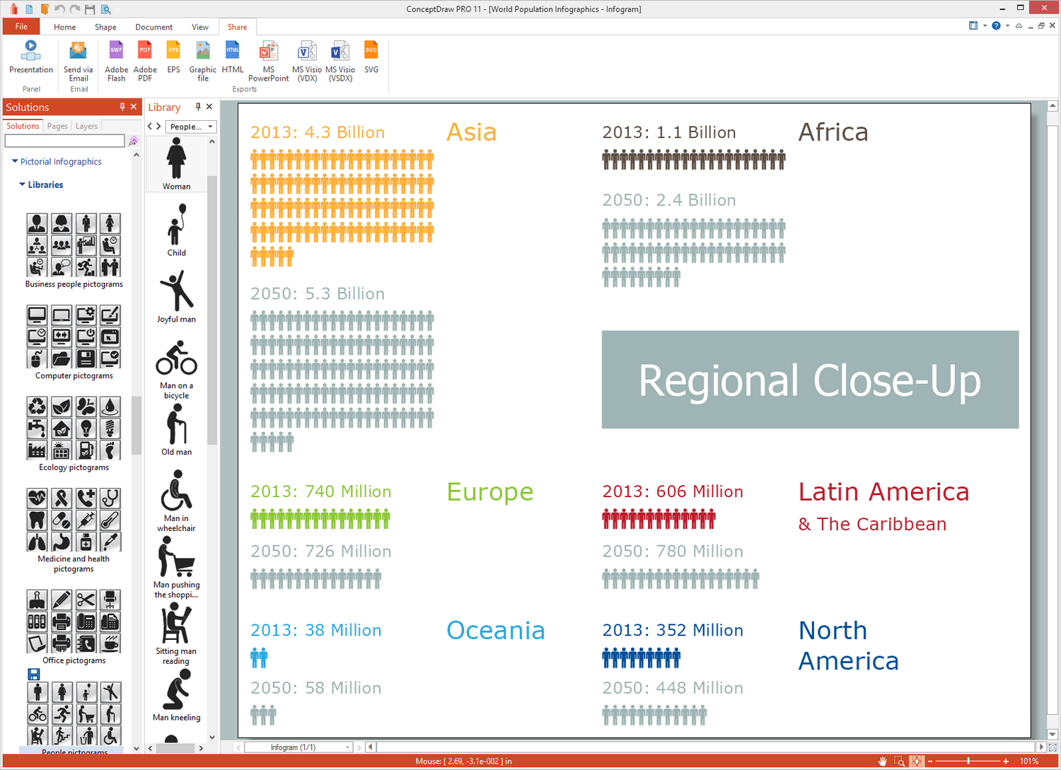 Pictorial Infographics  solution for Microsoft Windows