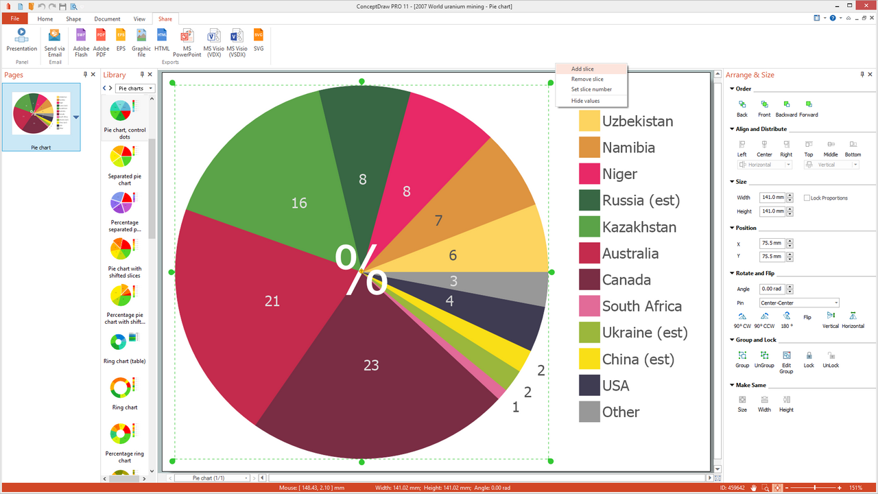 Pie Charts Solution for Microsoft Windows