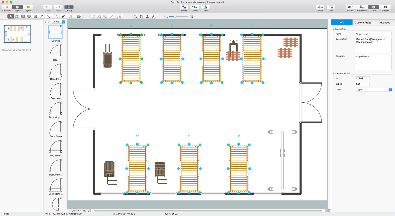 Схема серверной комнаты в visio