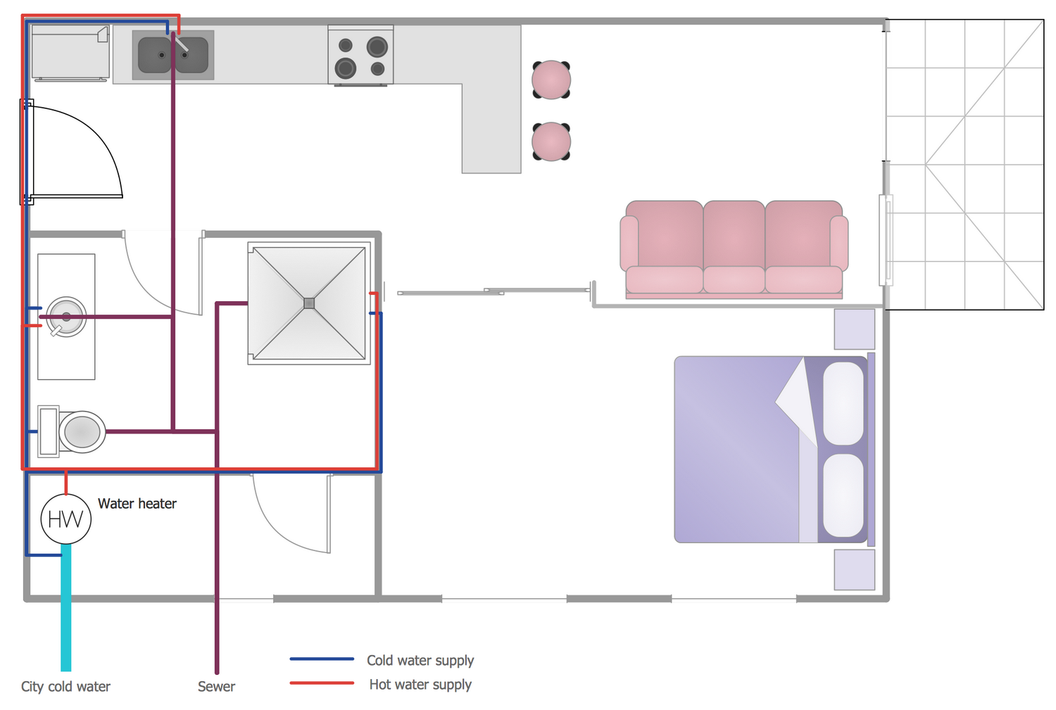 Plumbing And Piping Plans Solution ConceptDraw plumbing-and-piping-plans-solution-conceptdraw