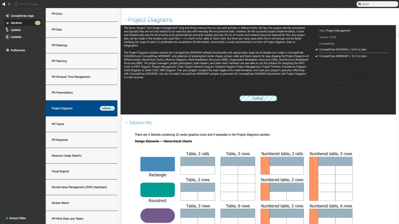 Project Diagrams solution - Install