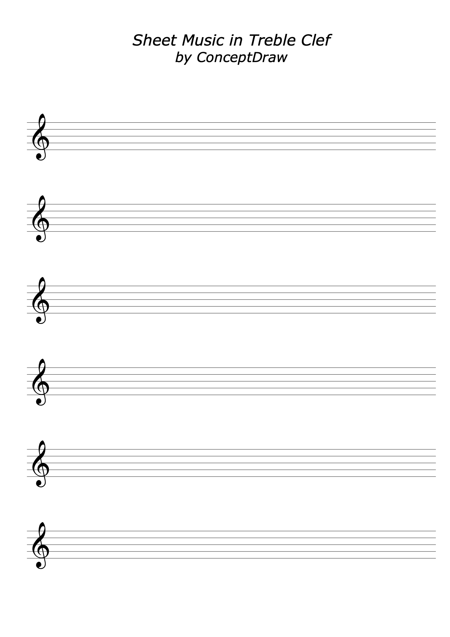 Treble Clef Sheet Music