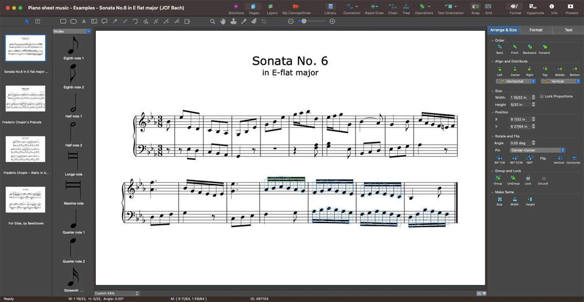Piano Sheet Music solution for Apple macOS and Microsoft Windows