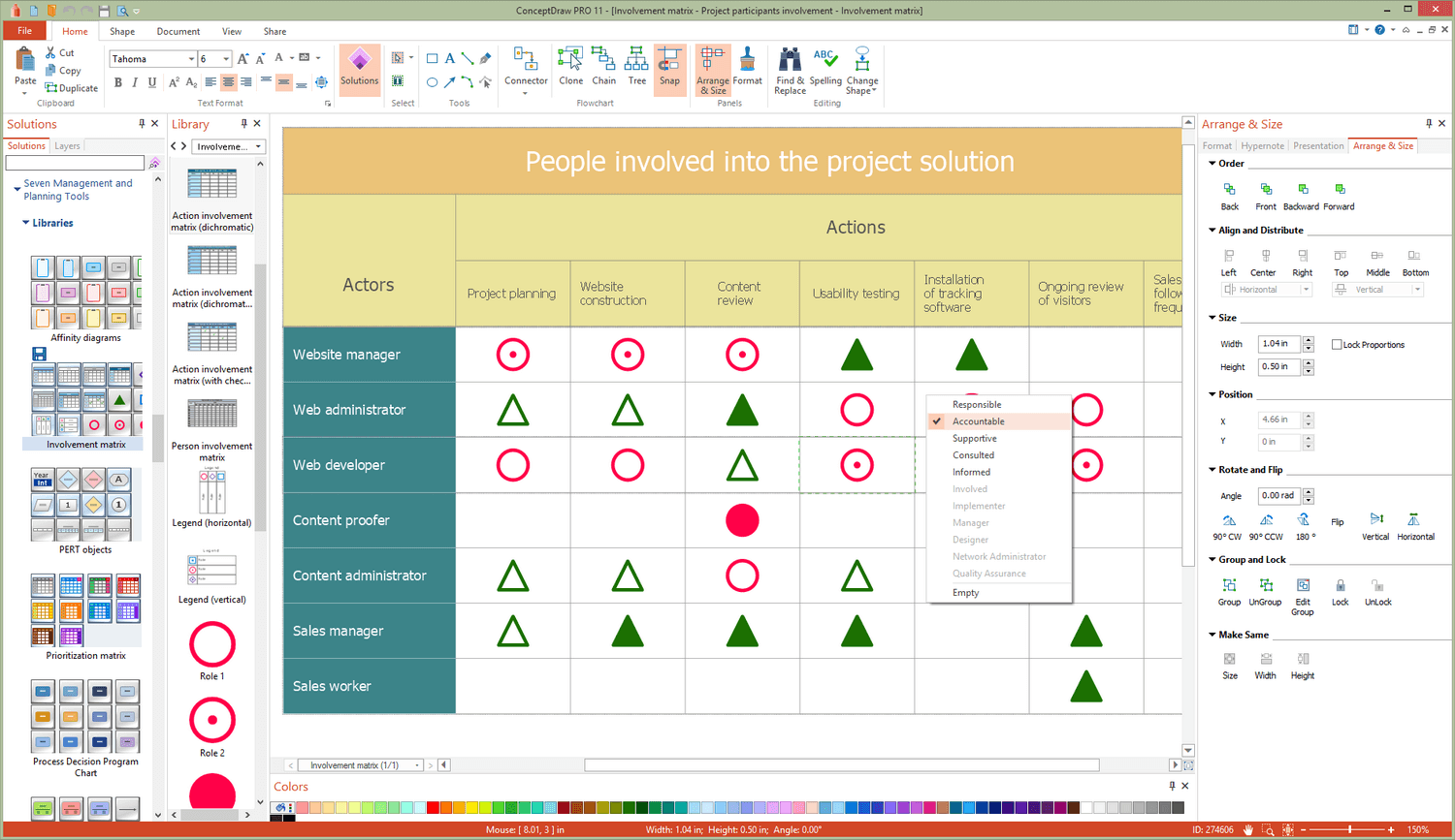 Authority Matrix Diagram Software