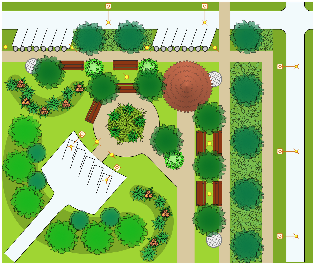 How to Create a HVAC Plan | Design elements - HVAC ... Site Plans Solution | ConceptDraw.com