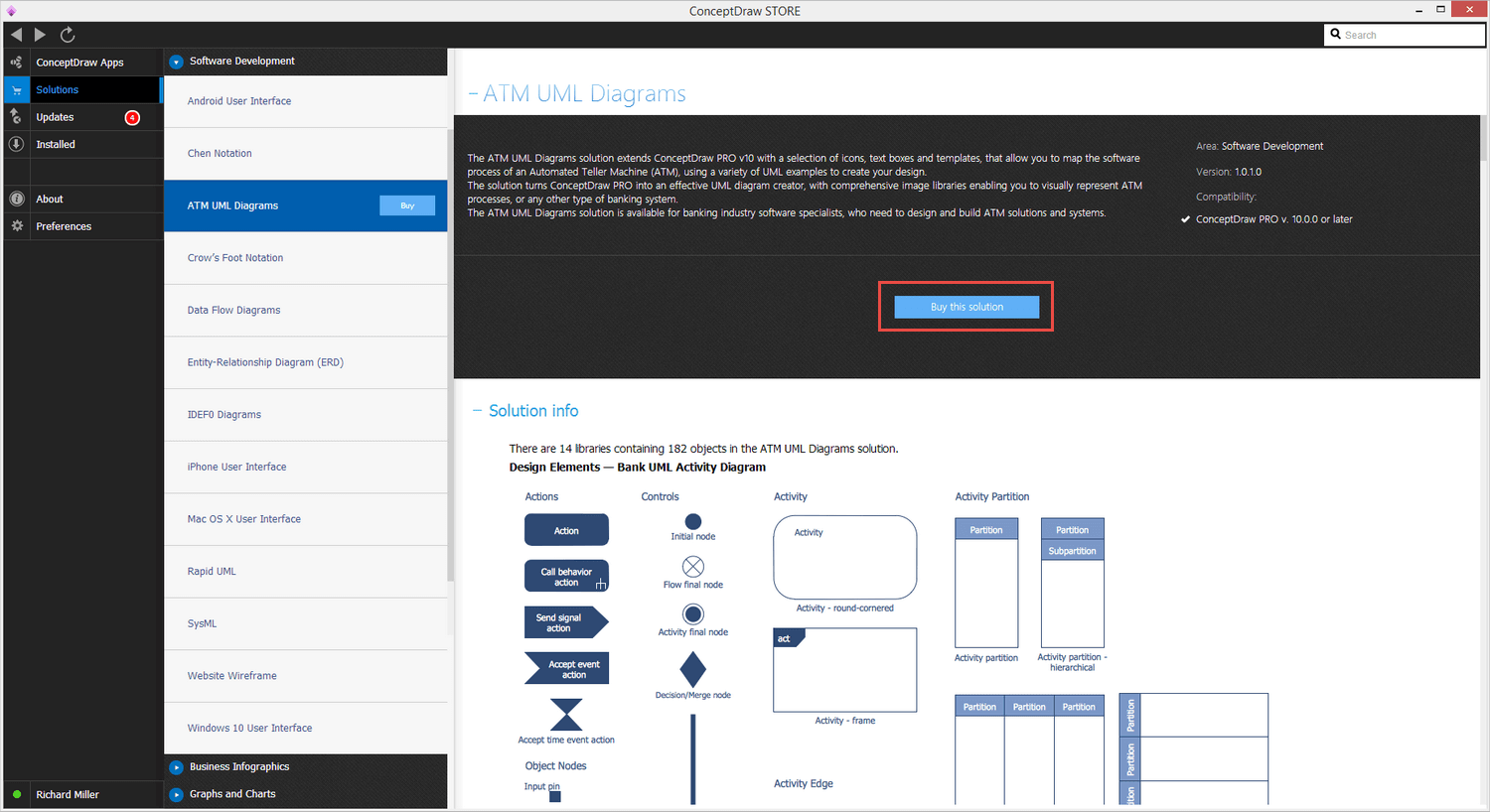 ATM UML Diagrams Solution | ConceptDraw.com uml package diagram 