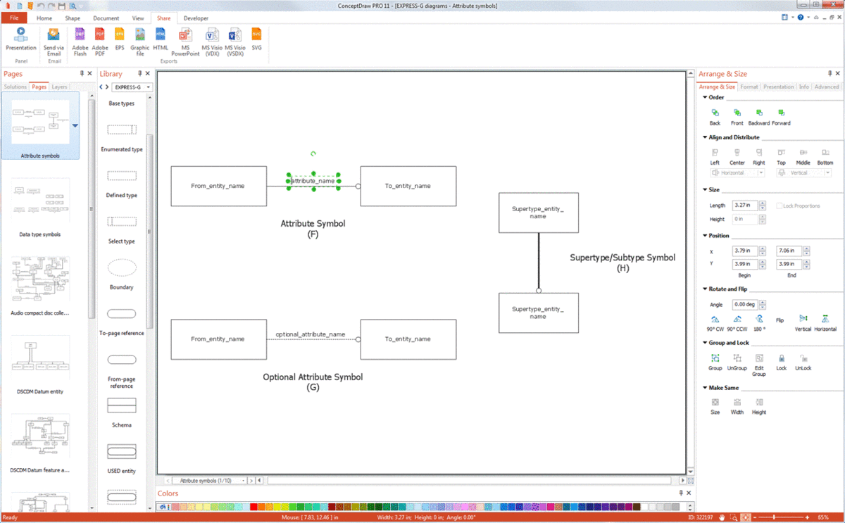 EXPRESS-G data Modeling Diagram solution for Microsoft Windows and Apple macOS