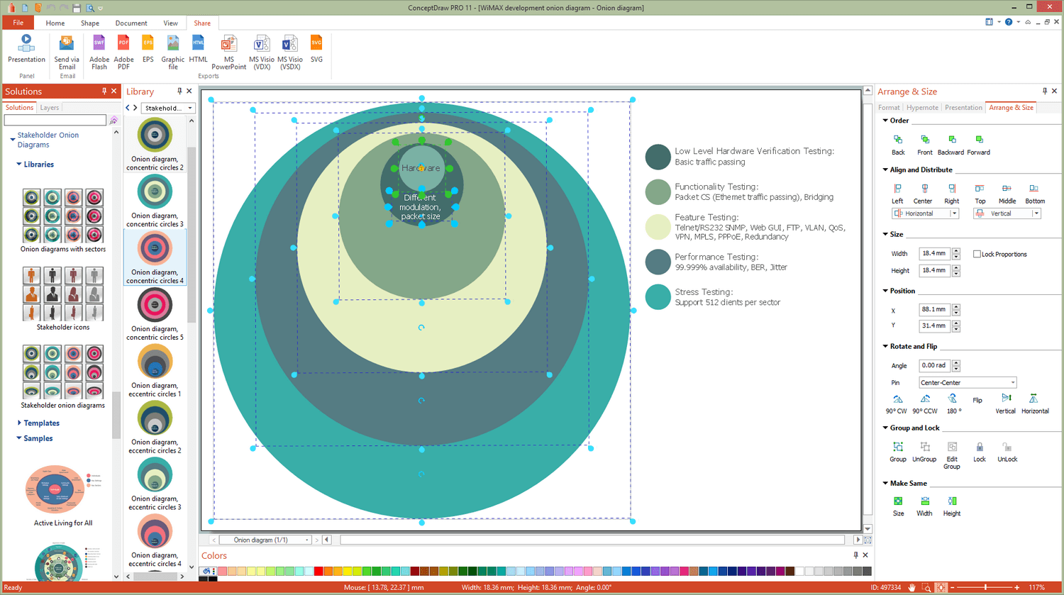 Stakeholder Onion Diagrams Solution for Microsoft Windows