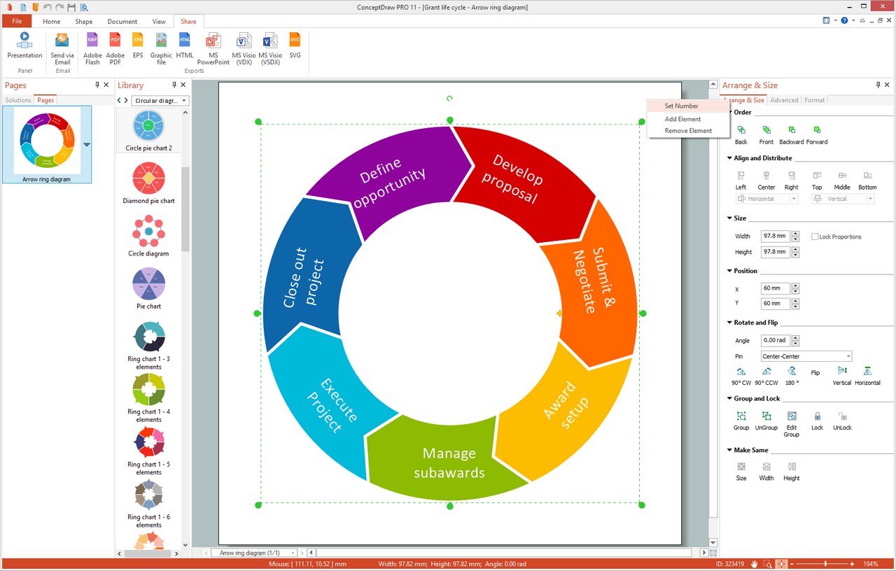 Target and Circular Diagrams Solution for Microsoft Windows