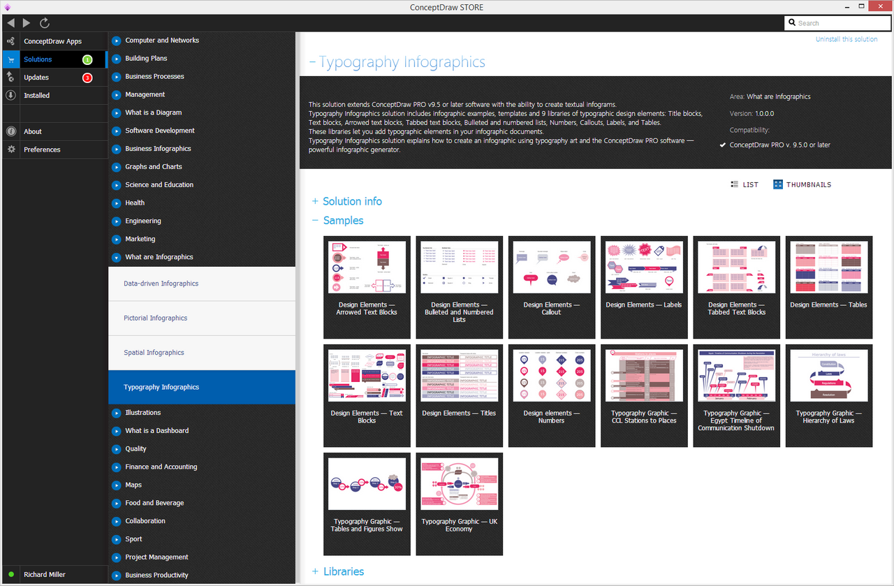 Typography Infographic Software — Start Using