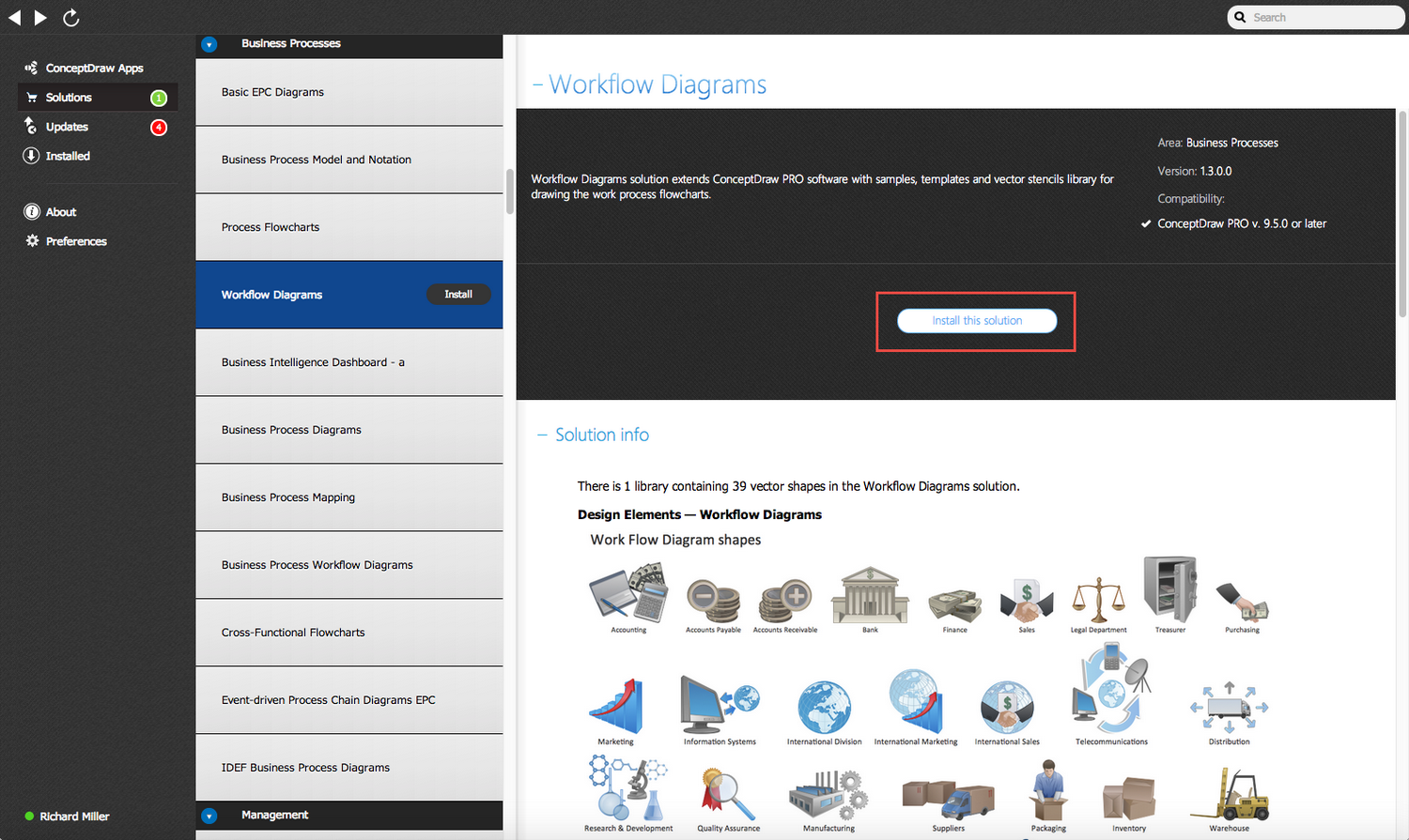 Workflow Diagrams Solution - Install